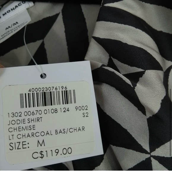 Club Monaco Jodie silk ruffled shirt size M NWT - Picture 3 of 6